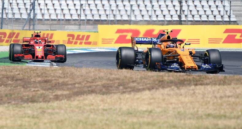 20 07 2018 xpsx Formula 1 Grand Prix of Germany Grand Prix of Germany 1 Free practice 2018 emspor vl Kimi Raikkonen Ferrari Scuderia Ferrari Stoffel Vandoorne McLaren Renault Hockenheim
