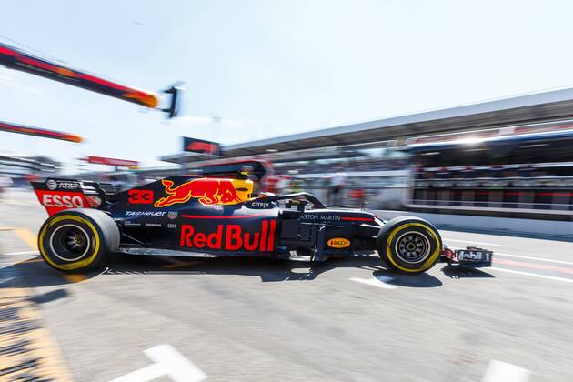 Max Verstappen Red Bull Racing drives out of the box Grand Prix of Germany 2018 Motorsport Formula 1 20 07 2018 Grand Prix of Germany 2018 Motorsport Formula 1 20 07 2018 Hockenheim Copyright: xEIBNER AlexanderxNeisx EP_ANS