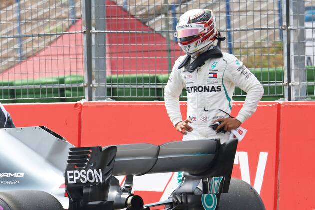 xekx 20 07 22 07 2018 FIA Formula 1 Championship Formula One Grand Prix Germany 2018 In the picture outage Lewis Hamilton GB 44 Mercedes AMG Petronas Motorsport in qualifying Hockenheim Germany eel-fotografie Eberhard Krieger