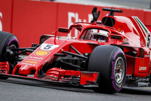 Motorsports: FIA Formula One World Championship WM Weltmeisterschaft 2018, Grand Prix of Germany, 5 Sebastian Vettel (GER, Scuderia Ferrari), Hockenheim Germany