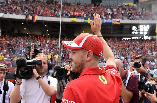 22 07 2018 xpsx Formula 1 FIA Grand Prix of Germany race 2018 emspor v l Driver parade Sebastian Vettel Ferrari Scuderia Ferrari Hockenheim