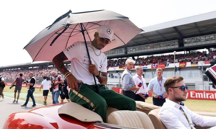 22 07 2018 xpsx Formula 1 FIA Grand Prix of Germany race 2018 emspor v l driver parade Lewis Hamilton Mercedes AMG Hockenheim