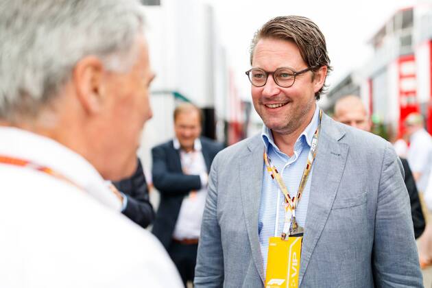 Federal Transport Minister Andreas Scheuer in conversation with Chase Carey Grand Prix of Germany 2018 Motorsport Formula 1 22 07 2018 German Grand Prix 2018 Motorsport Formula 1 22 07 2018 Hockenheim Copyright: xEIBNER AlexanderxNeisx EP_ANS