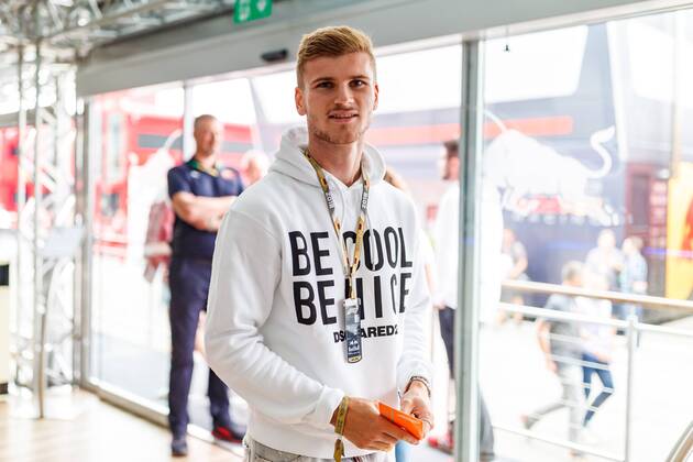 Timo Werner RB Leipzig visits Red Bull Racing German Grand Prix 2018 Motorsport Formula 1 22 07 2018 German Grand Prix 2018 Motorsport Formula 1 22 07 2018 Hockenheim Copyright: xEIBNER AlexanderxNeisx EP_ANS
