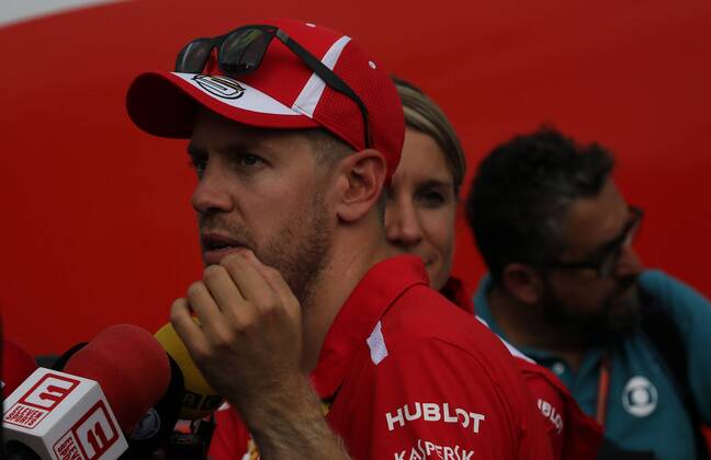 Sebastian Vettel Scuderia Ferrari formula 1 GP Germany at Hockenheim 22 07 2018 Photo mspb Thomas Melzer PK after failure Sebastian Vettel Formula 1 GP Germany 2018