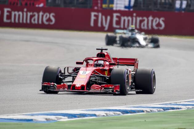 Motorsport Formula 1 season 2018 2019 race on Sunday 22 07 2018 at the Hockenheimring in Hockenheim Germany Kimi Raikkonen Scuderia Ferrari accelerates out of the curve Copyright: xInderliedx