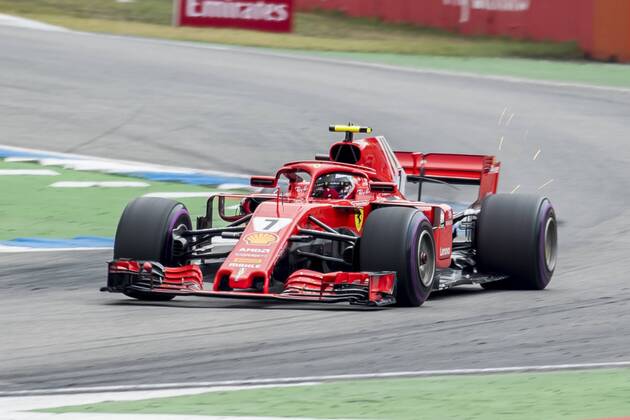 Motorsport Formula 1 season 2018 2019 race on Sunday 22 07 2018 at the Hockenheimring in Hockenheim Germany Kimi Raikkonen Scuderia Ferrari accelerates out of the curve Copyright: xInderliedx