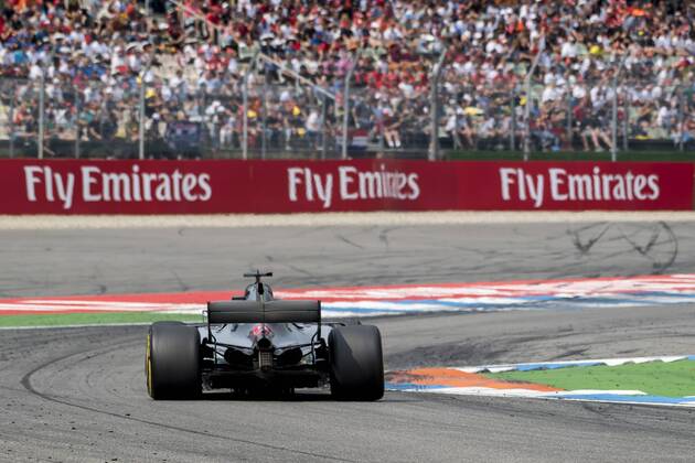 Motorsport Formula 1 Season 2018 2019 Race on Sunday 22 07 2018 at the Hockenheimring in Hockenheim Germany Valtteri Bottas Mercedes AMG Petronas turns into the first corner Copyright: xInderliedx