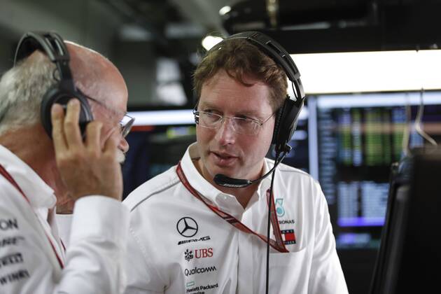 Motorsports: FIA Formula One World Championship WM Weltmeisterschaft 2018, Grand Prix of Germany, Dr. Dieter Zetsche (Chairman of the Board of Management of Daimler AG, Head of Mercedes-Benz Cars), Ola Kaellenius Hockenheim Germany