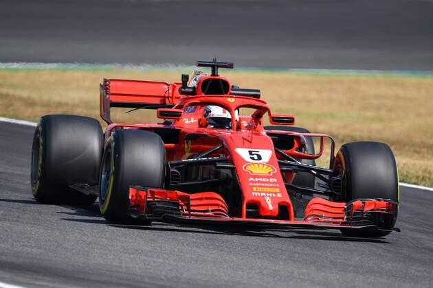 Sebastian VETTEL GER Scuderia Ferrari action in his race car training Formula 1 GP of GermanyGermany Hockenheimring season 2018 on 20 07 2018