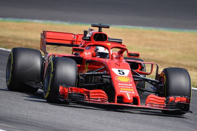 Sebastian VETTEL GER Scuderia Ferrari action in his race car training Formula 1 GP of GermanyGermany Hockenheimring season 2018 on 20 07 2018