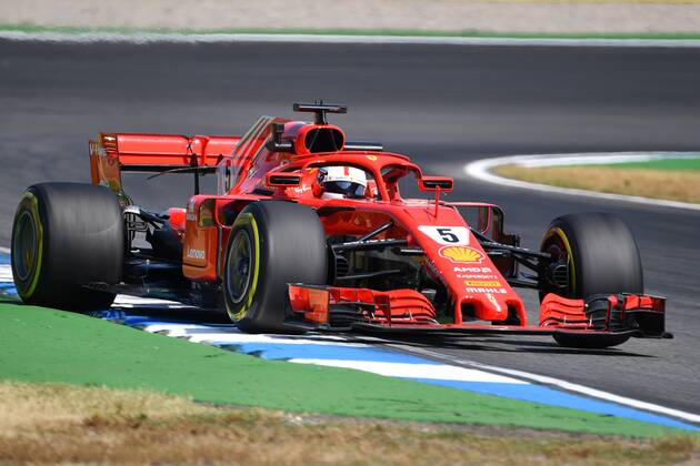 Sebastian VETTEL GER Scuderia Ferrari action in his race car training Formula 1 GP of GermanyGermany Hockenheimring season 2018 on 20 07 2018