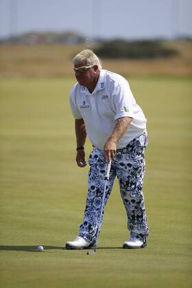 26th July 2018, Old Course at St Andrews, St Andrews, Scotland; The 2018 Senior Open Golf Championships, 1st round; John Daly (USA) prepares to putt on the 15th hole  ActionPlus12050567 AlanxMartin