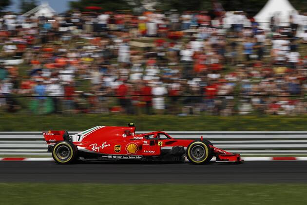 Carrera del GP de F1 de Hungría en el circuito de Hugaroring. En la imagen, Kimi Raikkonen.Race of Hungarian F1 GP at Hungaroring circuit. In this picture, Kimi Raikkonen.  RV RACING PRESS