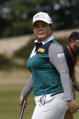 1st August 2018, Royal Lytham &amp; St Annes Golf Club, Lytham St Annes, England; Rioch Womens British Open Golf, practice day; Inbee Park (KOR) walks down the first  ActionPlus12051840 AlanxMartin