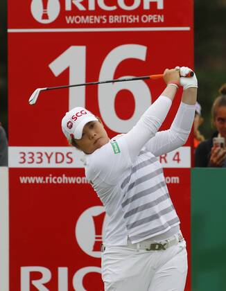 3rd August 2018, Royal Lytham &amp; St Annes Golf Club, Lytham St Annes, England; Ricoh Womens British Open Golf, 2nd round; Ariya Jutanugarn (THA) tees off on the 16th hole  ActionPlus12052387 AlanxMartin