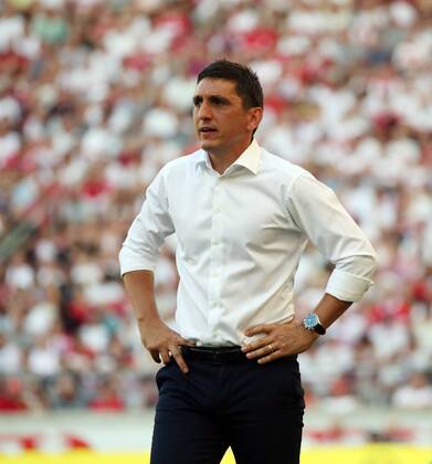 VfB Stuttgart Atletico Madrid Germany Stuttgart 05 08 2018 Football Bundesliga Season 2018 2019 Test match VfB Stuttgart Atlético Madrid Tayfun Korkut Coach VfB Stuttgart