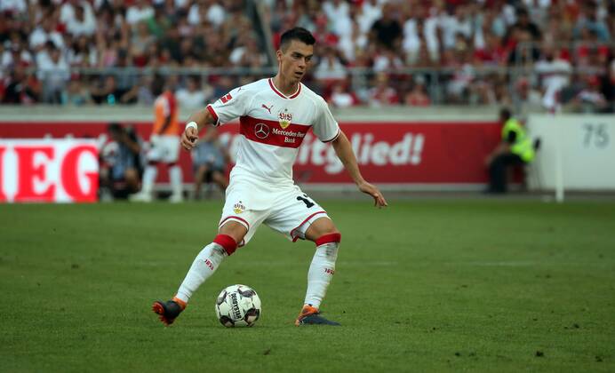 VfB Stuttgart Atletico Madrid Germany Stuttgart 05 08 2018 Football Bundesliga Season 2018 2019 Test match VfB Stuttgart Atletico Madrid Erik Thommy VfB Stuttgart