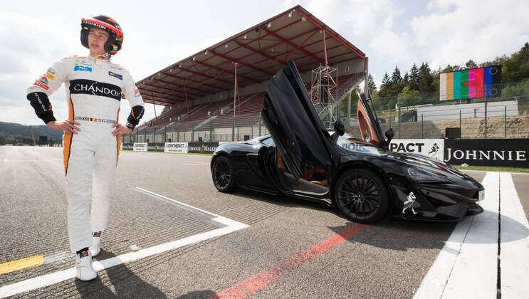 McLaren s Belgian driver Stoffel Vandoorne pictured during preparations ahead of the Spa-Francorchamps Formula One Grand Prix of Belgium race, in Spa-Francorchamps, Thursday 23 August 2018. BENOITxDOPPAGNE  x05411296x