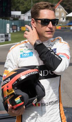McLaren s Belgian driver Stoffel Vandoorne pictured during preparations ahead of the Spa-Francorchamps Formula One Grand Prix of Belgium race, in Spa-Francorchamps, Thursday 23 August 2018. BENOITxDOPPAGNE  x05411304x