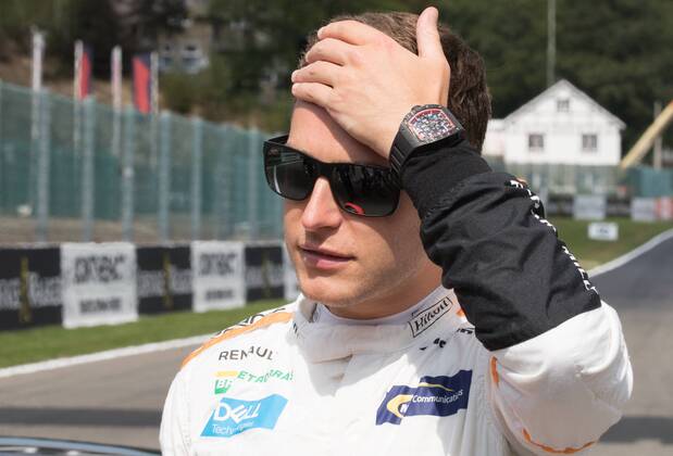 McLaren s Belgian driver Stoffel Vandoorne pictured during preparations ahead of the Spa-Francorchamps Formula One Grand Prix of Belgium race, in Spa-Francorchamps, Thursday 23 August 2018. BENOITxDOPPAGNE  x05411306x