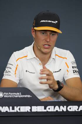 McLaren s Belgian driver Stoffel Vandoorne pictured at a press conference PK Pressekonferenz part of preparations ahead of the Spa-Francorchamps Formula One Grand Prix of Belgium race, in Spa-Francorchamps, Thursday 23 August 2018. BENOITxDOPPAGNE  x05411508x