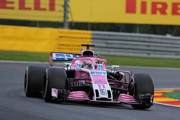 Sergio Perez Sahara Force India Formula 1 GP Belgium at Spa 24 08 2018 Photo mspb Jean Petin Sergio Perez formula 1 GP Belgium 2018
