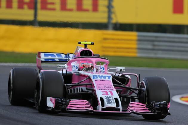 Esteban Ocon Sahara Force India F1 Formula 1 GP Belgium at Spa 24 08 2018 Photo mspb Jean Petin Esteban Ocon formula 1 GP Belgium 2018