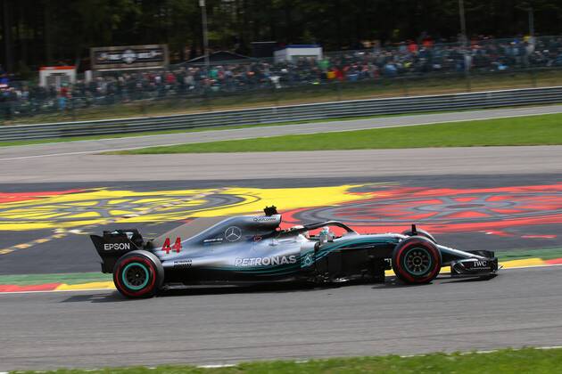 Photo4 LaPresse 25 08 2018 Spa - Francorchamps, Belgium Grand Prix Formula One Belgium 2018 In the pic: Lewis Hamilton (GBR) Mercedes AMG F1 W09  Copyright: xPhoto4 LaPressex