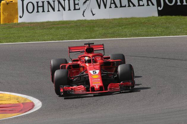 Photo4 LaPresse 25 08 2018 Spa - Francorchamps, Belgium Grand Prix Formula One Belgium 2018 In the pic: Sebastian Vettel (GER) Scuderia Ferrari SF71H  Copyright: xPhoto4 LaPressex