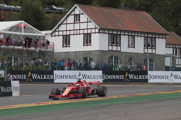Photo4 LaPresse 25 08 2018 Spa - Francorchamps, Belgium Grand Prix Formula One Belgium 2018 In the pic: Sebastian Vettel (GER) Scuderia Ferrari SF71H  Copyright: xPhoto4 LaPressex