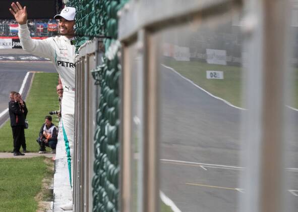 Mercedes British driver Lewis Hamilton pictured after the qualifications ahead of the Spa-Francorchamps Formula One Grand Prix of Belgium race, in Spa-Francorchamps, Saturday 25 August 2018. BENOITxDOPPAGNE  x05413383x