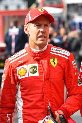 xekx 24 08 26 08 2018 FIA Formula 1 Championship Grand Prix of Belgium 2018 Grand Prix Belgium GP Belgian Pictured 2 Starting place Sebastian Vettel GER 5 Scuderia Ferrari Spa Francochamps Belgium eel-fotografie Eberhard Krieger