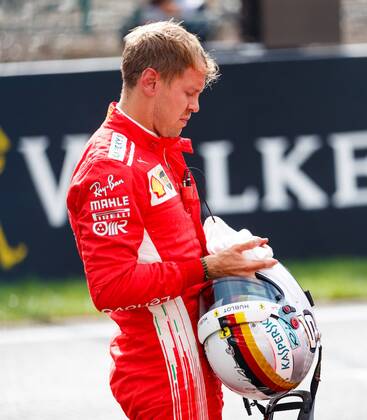Sebastian Vettel Scuderia Ferrari disappointed Grand Prix of Belgium 2018 Motorsport Formula 1 25 08 2018 Belgian Grand Prix 2018 Motorsport Formula 1 25 08 2018 Copyright: xEIBNER AlexanderxNeisx EP_ANS