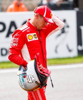 Sebastian Vettel Scuderia Ferrari disappointed Grand Prix of Belgium 2018 Motorsport Formula 1 25 08 2018 Belgian Grand Prix 2018 Motorsport Formula 1 25 08 2018 Copyright: xEIBNER AlexanderxNeisx EP_ANS