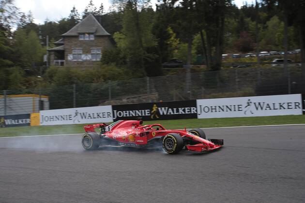Photo4 LaPresse 25 08 2018 Spa - Francorchamps, Belgium Grand Prix Formula One Belgium 2018 In the pic: Sebastian Vettel (GER) Scuderia Ferrari SF71H  Copyright: xPhoto4 LaPressex