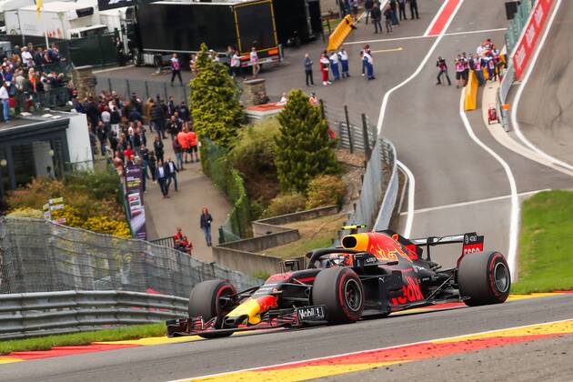 Red Bull s Dutch driver Max Verstappen pictured in action during the Spa-Francorchamps Formula One Grand Prix of Belgium race, in Spa-Francorchamps, Sunday 26 August 2018. BRUNOxFAHY  x05414259x