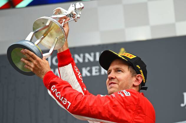 xekx 24 08 26 08 2018 FIA Formula 1 Championship Grand Prix of Belgium 2018 Grand Prix Belgium GP Belgian Pictured winner Sebastian Vettel GER 5 Scuderia Ferrari Spa Francochamps Belgium eel-fotografie Eberhard Krieger