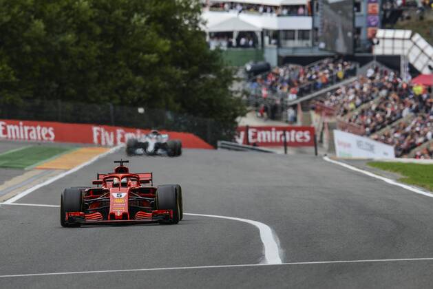 Motorsports: FIA Formula One World Championship WM Weltmeisterschaft 2018, Grand Prix of Belgium, 5 Sebastian Vettel (GER, Scuderia Ferrari), Spa-Francorchamps Belgium