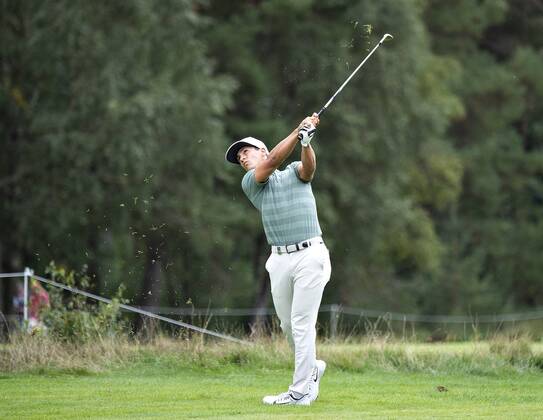 Thorbjoern Olesen ude paa 4. runde, finalen, af European Tour golfturneringen Made in Denmark paa Silkeborg Golf Klub , soendag 1. september 2018.. , Silkeborg Jylland Denmark  Copyright: HenningxBagger HenningxBaggerx COP107 spdk20180902-143305-L