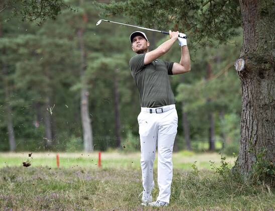 Lucas Bjerregaard ude paa 4. runde, finalen, af European Tour golfturneringen Made in Denmark paa Silkeborg Golf Klub , soendag 1. september 2018.. , Silkeborg Jylland Denmark  Copyright: HenningxBagger HenningxBaggerx COP107 spdk20180902-143438-L