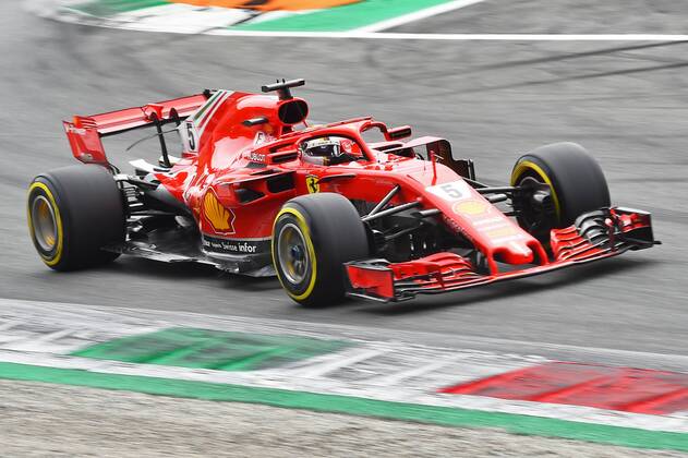 xekx 31 08 02 09 2018 FIA Formula 1 Championship Formula 1 Grand Prix of Italy 2018 GP Italia Monza Pictured here Sebastian Vettel GER 5 Scuderia Ferrari Monza Italy eel-fotografie Eberhard Krieger