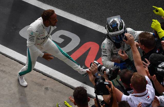 Lewis Hamilton Valtteri Bottas Mercedes Grand Prix Formula 1 GP Italy Monza 02 09 2018 Photo mspb Jerry Andre Lewis Hamilton Valtteri Bottas Formula 1 GP Italy 2018