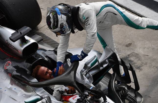 Lewis Hamilton Valtteri Bottas Mercedes Grand Prix Formula 1 GP Italy Monza 02 09 2018 Photo mspb Jerry Andre Lewis Hamilton Valtteri Bottas Formula 1 GP Italy 2018