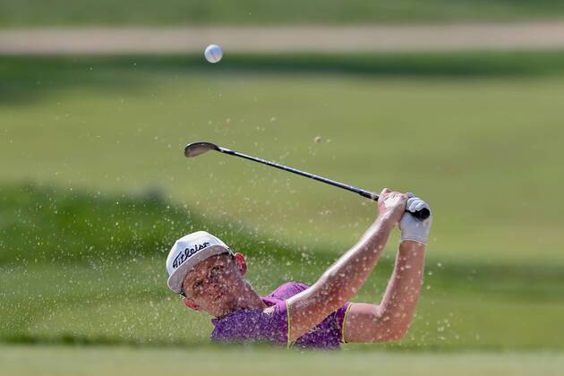 September 6, 2018 - Newtown Square, Pennsylvania, United States - Cameron Smith hits out of a greenside bunker on the 3rd green during the first round of the 2018 BMW Championship. Golf 2018: BMW Championship: Round 1 - ZUMAw109 20180906_zap_w109_012 Copyright: xDebbyxWongx