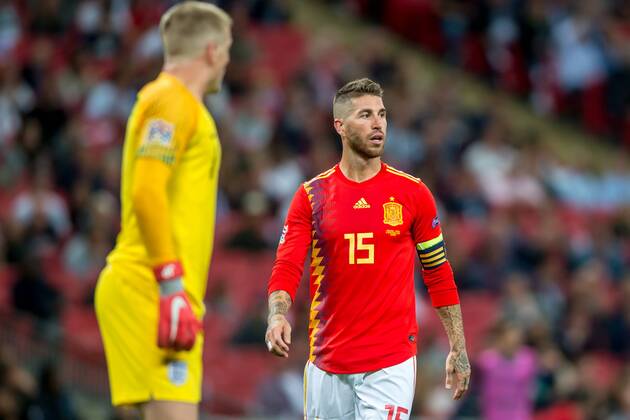 Sergio Ramos of Spain during the UEFA Nation League, Group 4, League A match between England and Spain at Wembley Stadium, London, England on 8 September 2018. Copyright: xSalvioxCalabresex 20960042