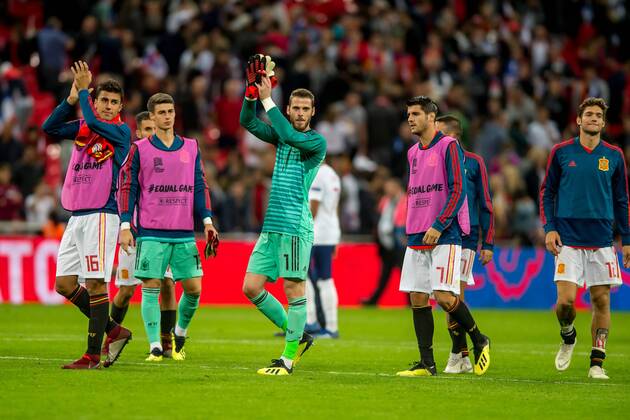 September 8, 2018 - David de Gea of Spain during the UEFA Nation League, Group 4, League A match between England and Spain at Wembley Stadium, London, England on 8 September 2018. Salvio Calabrese Soccer: England v Spain.UEFA Nation League Group Stage.8 9 2018 - ZUMAa181 20180908_zaa_a181_191 Copyright: xAFP7x