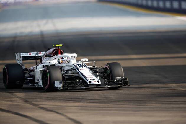 14th September 2018, Marina Bay Street Circuit, Singapore; Formula One Grand Prix of Singapore, Friday free practice; Alfa Romeo Sauber driver Charles Leclerc  ActionPlus12062016 StephenxBlackberry
