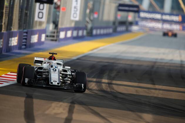 14th September 2018, Marina Bay Street Circuit, Singapore; Formula One Grand Prix of Singapore, Friday free practice; Alfa Romeo Sauber driver Marcus Ericsson  ActionPlus12062019 StephenxBlackberry