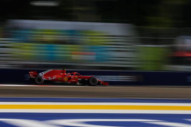 14th September 2018, Marina Bay Street Circuit, Singapore; Formula One Grand Prix of Singapore, Friday free practice; Scuderia Ferrari driver Kimi Raikkanen  ActionPlus12062025 StephenxBlackberry